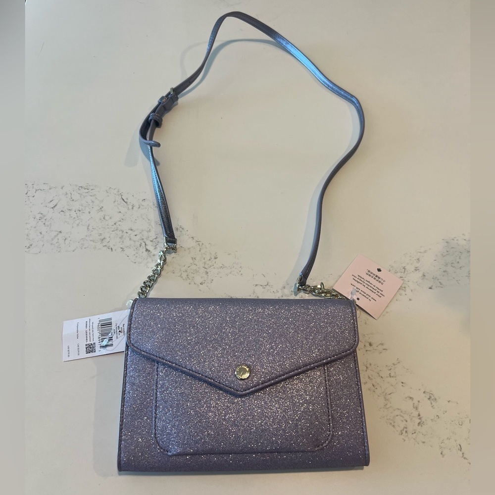 NWT Kate Spade Purple Glitter Crossbody Bag​​ - Picture 2 of 5